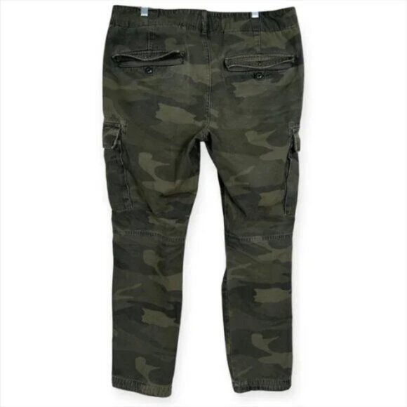 Abercrombie‎ Fitch Rustin Athletic Slim Cargo Pants Green Camo 32 x 30 *see note - Picture 2 of 11